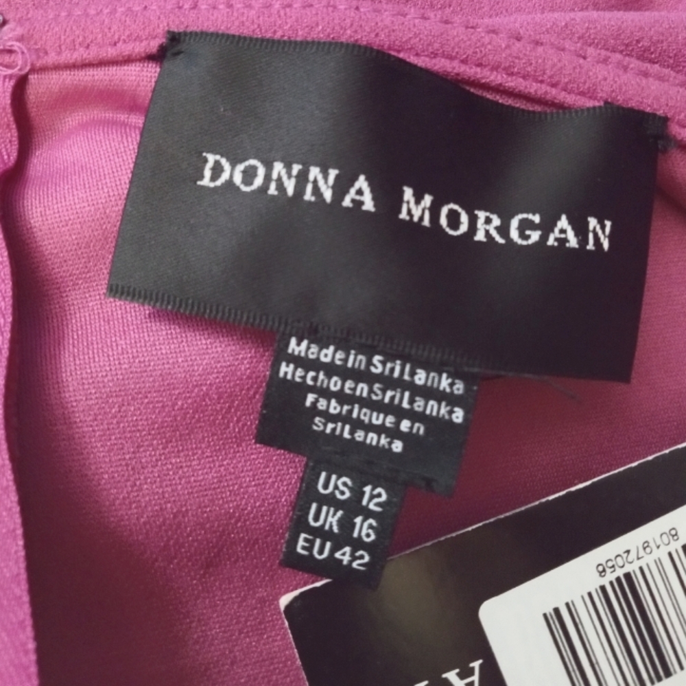 🆕⭐ DONNA MORGAN magenta midi dress - Picture 8 of 14